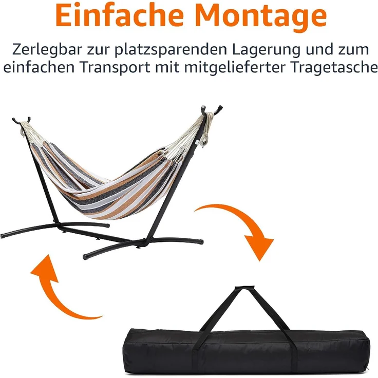 AmazonBasics - Hängematte mit Gestell, Stoff – Bild 7
