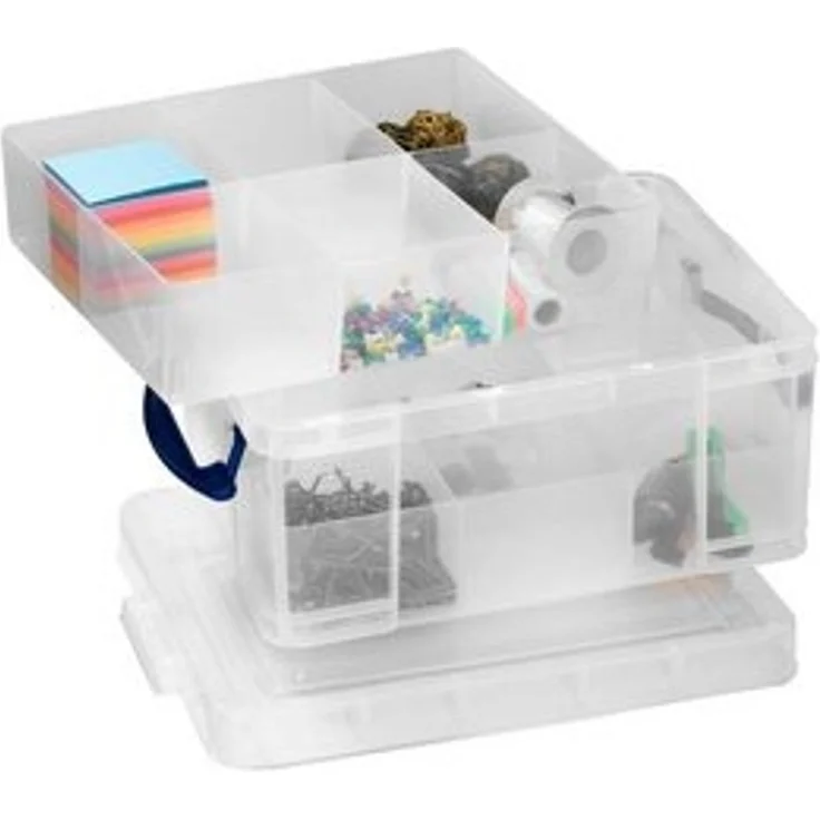 REALLYUSEFULBOX Aufbewahrungsbox 1 Aufbewahrungsbox mit 2 Einsätzen 21l - transparent – Bild 4