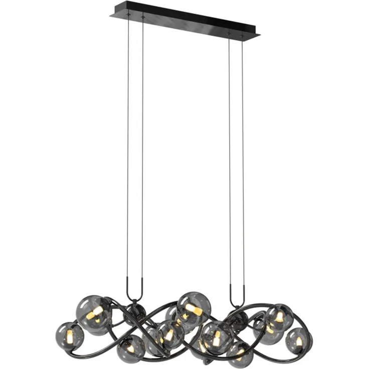 WOFI Leuchten 'Nancy' LED-Hängeleuchte, Eisen schwarz, 101 x 150 cm, inkl LED-Leuchtmittel