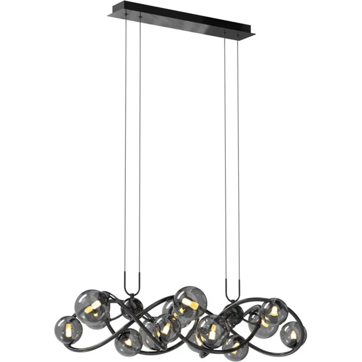 WOFI Leuchten 'Nancy' LED-Hängeleuchte, Eisen schwarz, 101 x 150 cm, inkl LED-Leuchtmittel – Bild 1