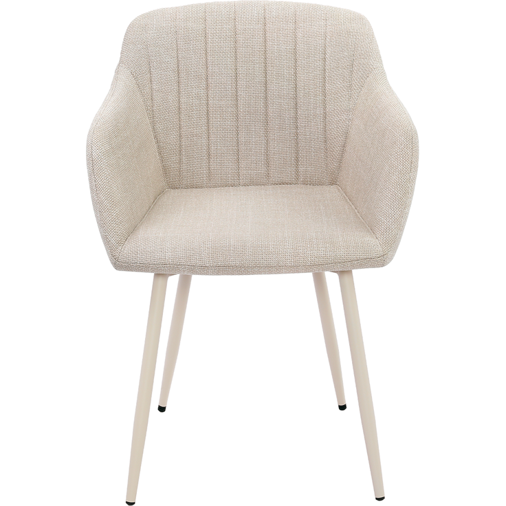 GOEURVANT 711 Esszimmerstühle 2er-Set mit Armlehnen, Webstoff - Beige – Bild 4