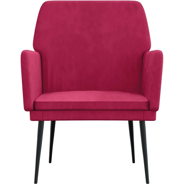 Sessel wohnzimmer, Relaxsessel, Fernsehsessel Weinrot 62x79x79 cm Samt – Bild 3