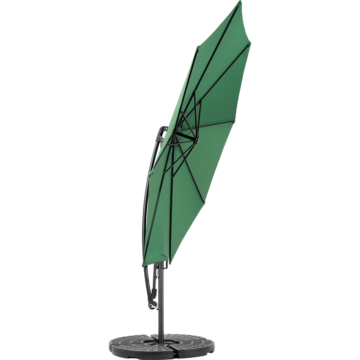 LVHOM Sonnenschirm Ø 300 cm, Großer Marktschirm mit Kurbel und Neigefunktion, UV-Schutz 50+, wasserdichter Gartenschirm für Terrasse & Pool, Dunkelgrün (ohne Ständer) – Bild 5
