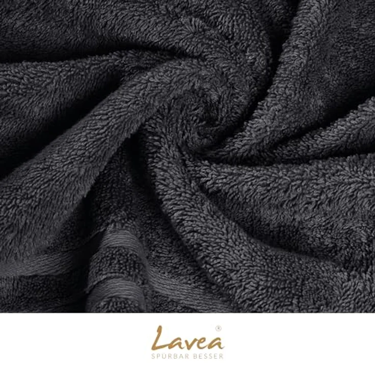 Lavea Saunatuch Set Saunahandtuch 80x200 cm Elena Frottee, Sauna-Handtücher, 100% Baumwolle (Set, 2-St), 500 g/m² Frottier, weich & saugstark, pflegeleicht – Bild 5