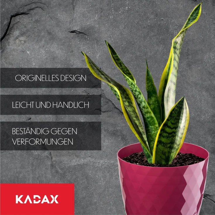 KADAX Kunststoff-Blumentopf mit Ständer, Blumenabdeckung, 30 cm, Rosa – Bild 6