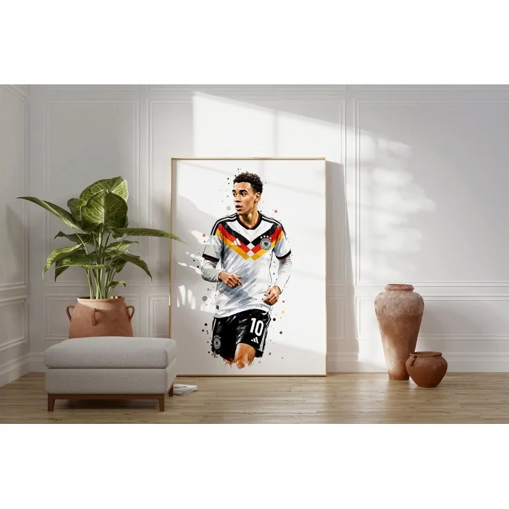 JUSTGOODMOOD Poster Deutschland Fussball Geschenkidee Aquarell Sport Wandbild Deko Print o, (1 St) – Bild 2