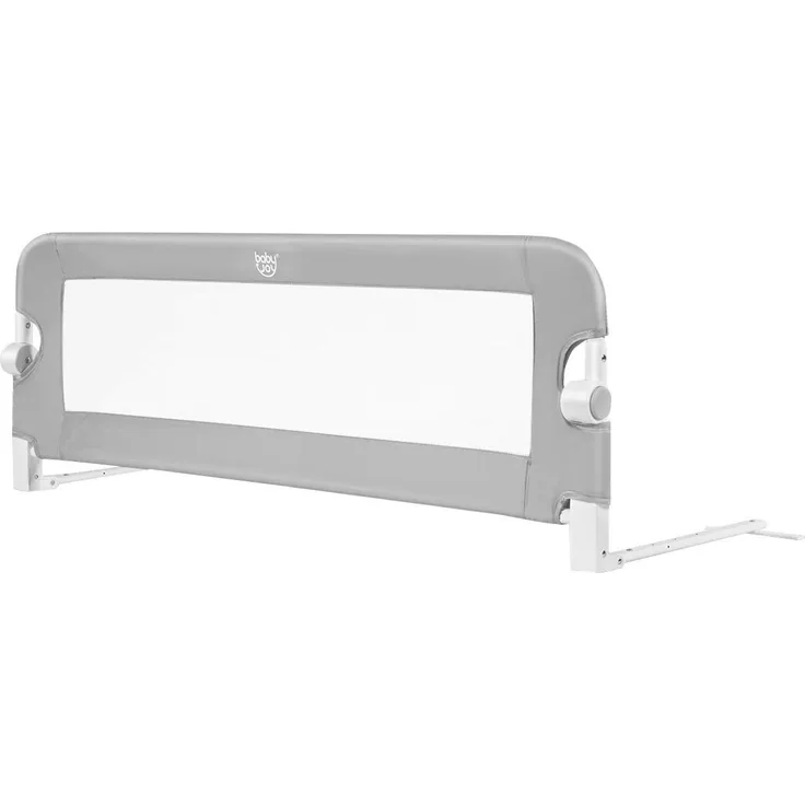 COSTWAY Bettgitter klappbar, Bettschutzgitter, Babybettgitter, Kinderbettgitter, Rausfallschutz fuer das Kinderbett, Zwillingsbett, Doppelbett, Queensize- und Kingsize-Bett 120 x 42 cm/grau