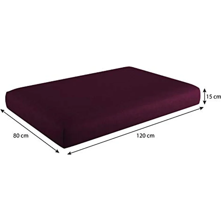 sunnypillow Palettenkissen mit abnehmbarem Bezug Kaltschaum Palettenauflage Palettenpolster Palettensofa Sitzkissen Rückenlehne Indoor Outdoor 6er Set 120x80 Violett – Bild 5