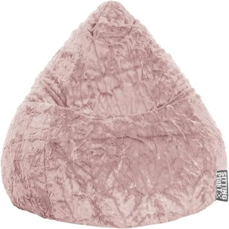 Sitting Point Sitzsack Fluffy L ca. 120 Liter Altrose – Bild 6