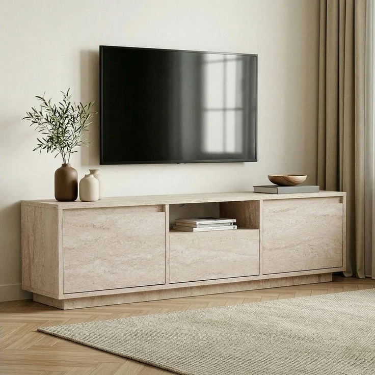 Skye Decor Sideboard Nordure Sentinel (Packung, 1 St, 1 TV Board), Breite 160 cm, griffloses Design mit Stauraum – Bild 2