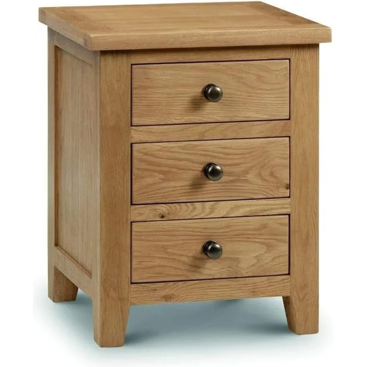 Julian Bowen Marlborough Nachttisch, mit 3 Schubladen, Eiche