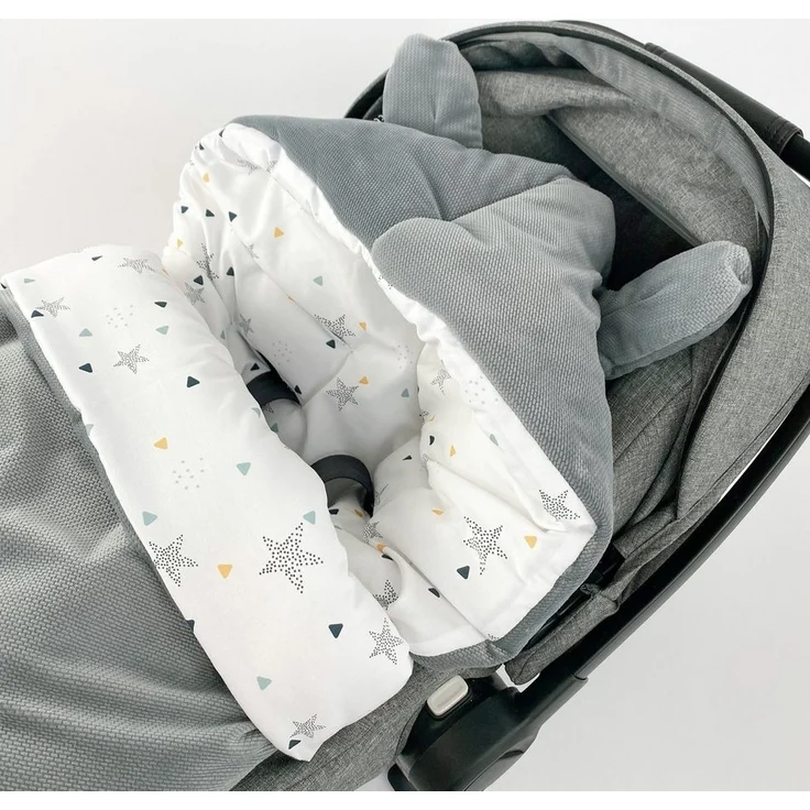 BABEES Fußsack BABYFUßSACK für Babyschale Frühling Übergang warm mit Füllung, Einschlagdecke Fußsack Schlafsack Baby Kinderwagen GANZJÄHRIG – Bild 2