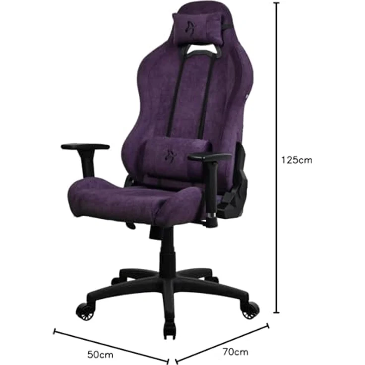 Arozzi Torretta Soft Fabric Gaming-Stuhl, Lila Lila – Bild 4