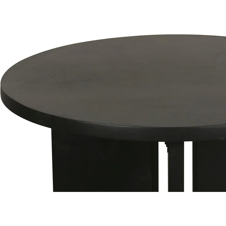 byLIVING Couchtisch Round (Set), aus 2,5cm starkem Massivholz schwarz, einzeln oder im Set stellbar – Bild 7