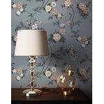 Newroom Vliestapete, Grau Tapete Landhaus Blumen - Blumentapete Beige Weiß Romantisch Floral Blüten Wiese für Wohnzimmer Schlafzimmer Büro, Blumentapete, modern