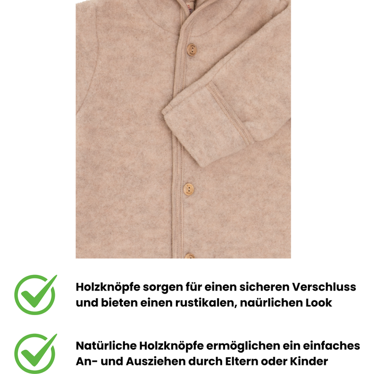 Engel Baby-Overall mit Kapuze, Holzknöpfen und Umschlag TOP – Bild 2