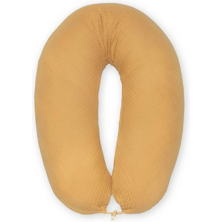 SEI Design Stillkissen Seitenschläferkissen XXL Babynest - Baby Erstausstattung Neugeborene, Schwangerschaftskissen mit Bezug, Schwangerschaftskissen mit Bezug, Musselin BIO Baumwolle