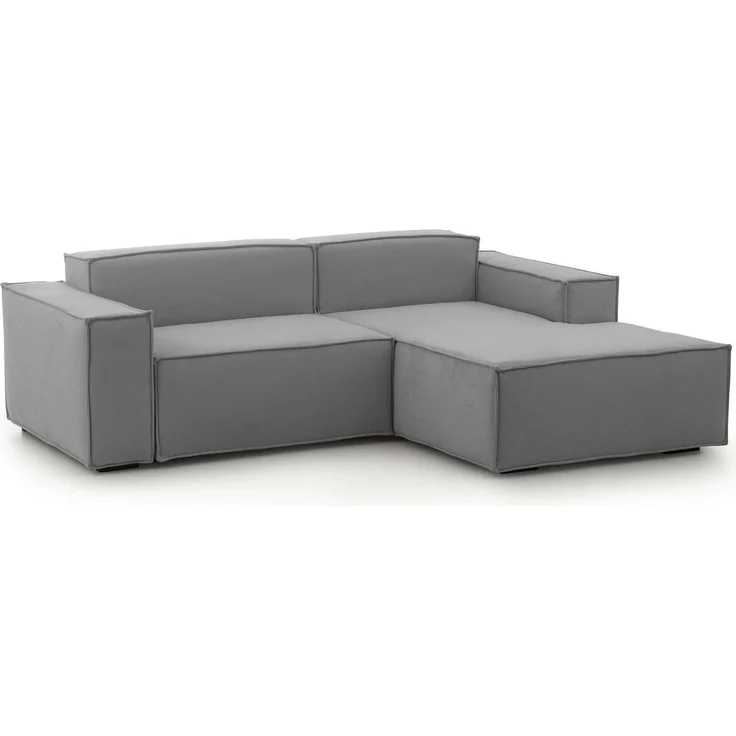 Dmora Sofa mit Halbinsel Ameli, modulares Sofa mit rechter Chaiselongue, modernes Stoffsofa, 100 % Made in Italy, 240 x 170 x 70 cm, Grau – Bild 8