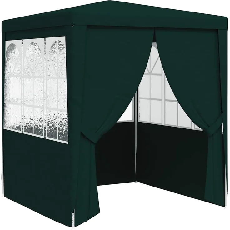 vidaXL Profi Partyzelt mit Seitenwänden UV-beständig Wasserbeständig Pavillon Festzelt Gartenpavillon Gartenzelt Garten Bierzelt 2x2 m Grün 90g/m² – Bild 1