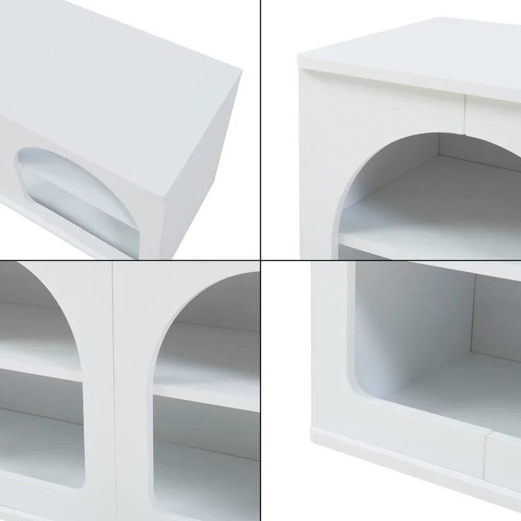 Fernsehtisch Trorhun 140x38x48 cm Weiß [en. casa] – Bild 6