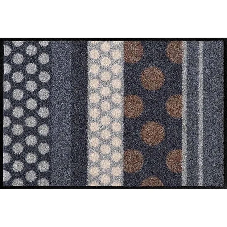 Salonloewe Läufer Fußmatte 75x120 Glamour Dots Grau grau, Eingangsmatte groß, Höhe: 750 mm