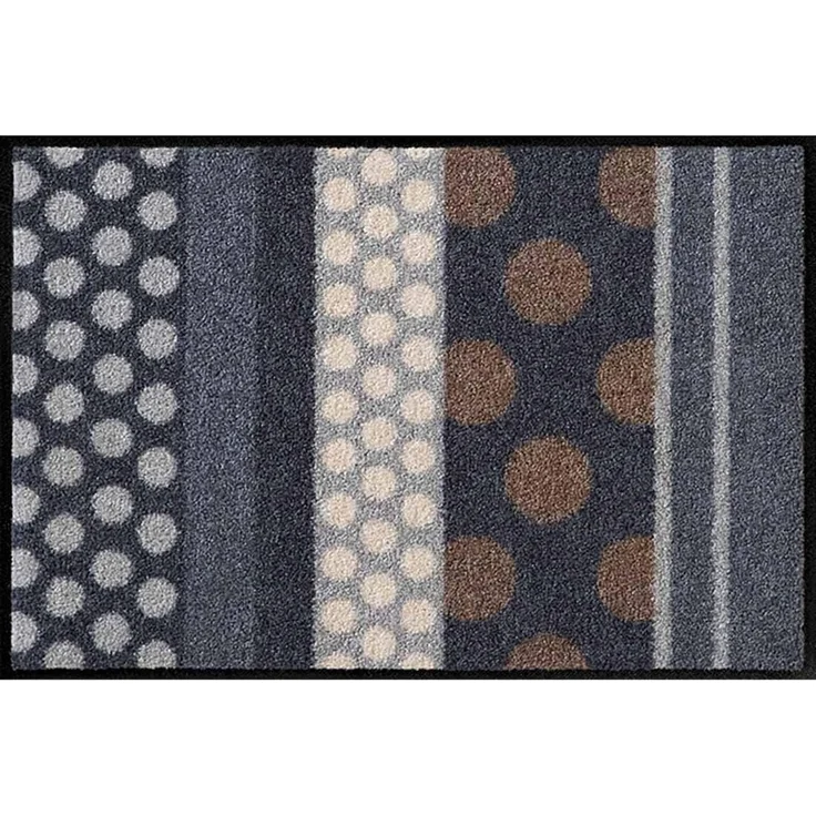 Salonloewe Läufer Fußmatte 75x120 Glamour Dots Grau grau, Eingangsmatte groß, Höhe: 750 mm
