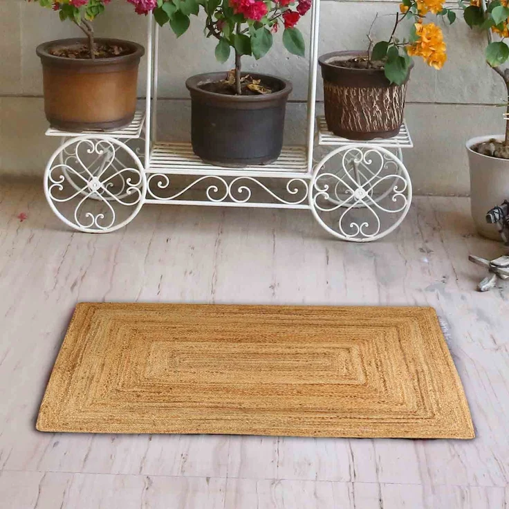 Jute Teppich Esha Natur 90x150 cm – Bild 2