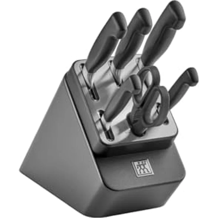 ZWILLING **** VIER STERNE 7-tlg, Selbstschärfender Messerblock, Anthrazit – Bild 1
