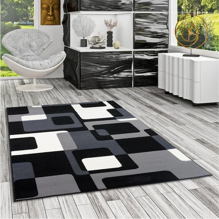 Pergamon Designteppich Teppich Modern Trendline Retro, Rechteckig, Höhe: 8 mm – Bild 1