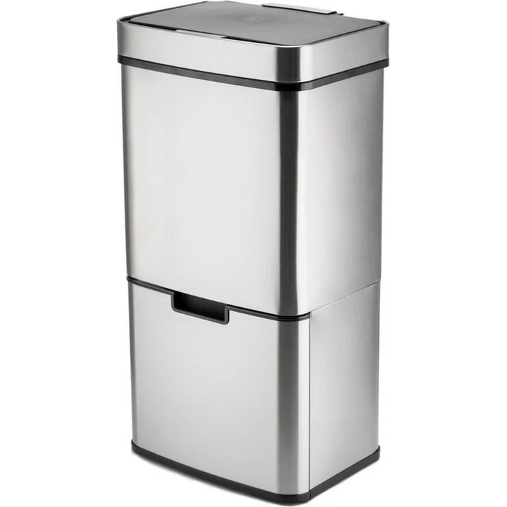 Ribelli Mülltrennsystem Sensor Mülleimer, 4 Fächer, Mülleimer Küche, 72L, Silber, Abfalleimer mit Sensor – Bild 5