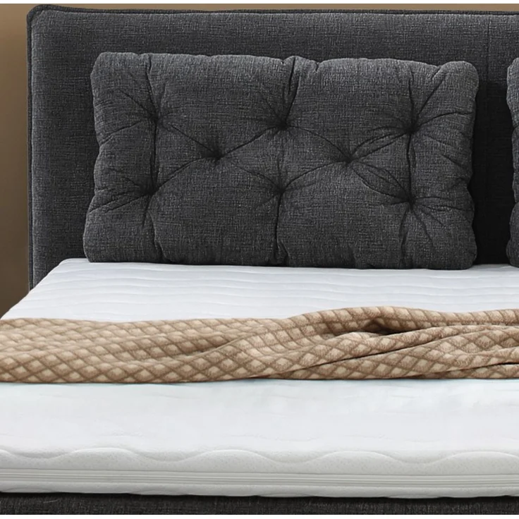 Boxspringbett 180x200 Federkern Wendematr.H2/H3 Bonell Topper Chenille Anthrazit – Bild 3