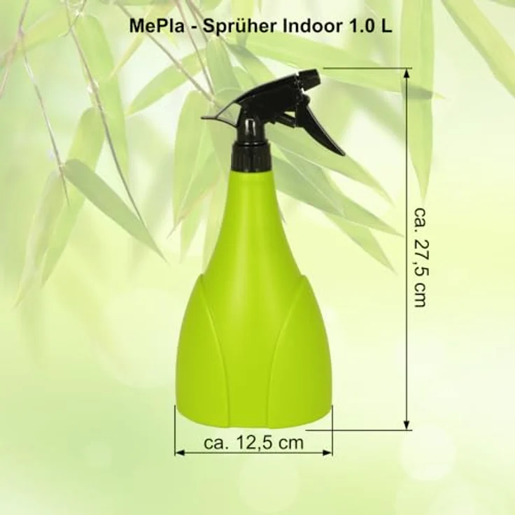 Heimwerkercenter Übertopf MePla - Set Kunststoff Gießkanne 1,5l Indoor + Sprüher 1,0l lemongrün – Bild 4