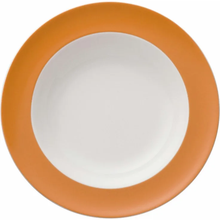 Thomas Sunny Day Suppenteller, Pastateller, Teller, Porzellan, Orange, Spülmaschinenfest, 23 cm, 10323
