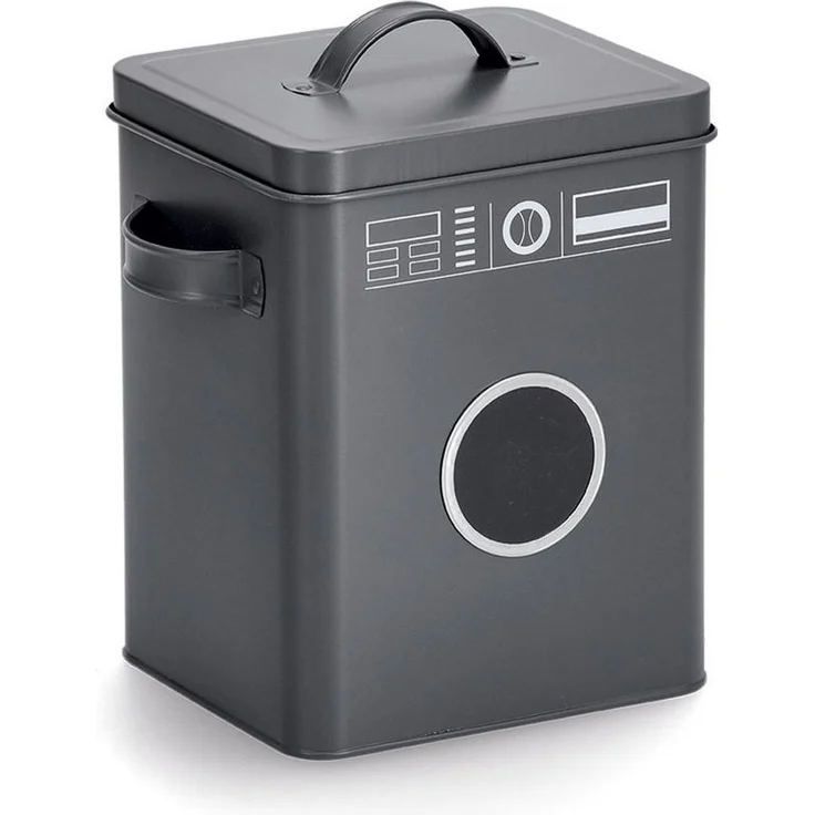 Zeller Present Aufbewahrungskorb Waschpulver-Box, Metall, grau – Bild 1