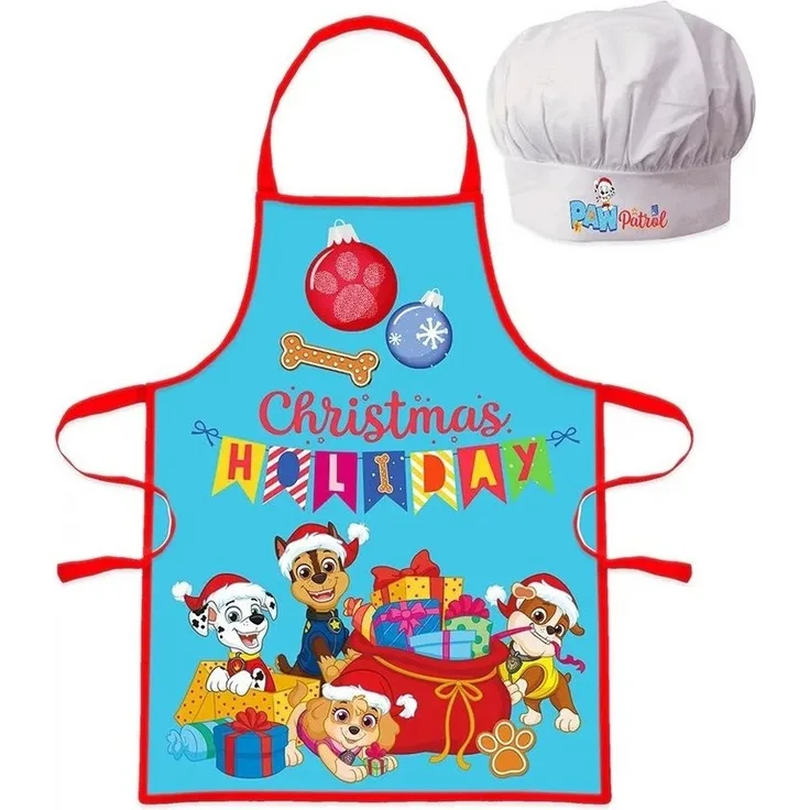 PAW PATROL Kochschürze Kinder Kochschürze Weihnachten Unisex Kindergarten X-Mas Backset