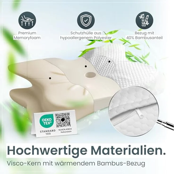 Gentle North Nackenstützkissen Orthopädisches Nackenstützkissen aus hochwertigem Memory Foam – Bild 7