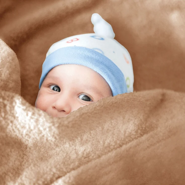 Babydecke Krabbeldecke Schmusedecke Kuscheldecke für Kleinkinder, flauschig weich nach ÖKO-TEX Standard 100 in vielen verschiedenen Ausführungen verfügbar in vielen Grüßen und Farben (ca. 90x140 cm / beige - creme) – Bild 2