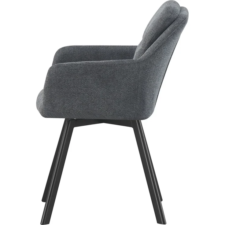 Stuhl 2er Set Amsterdam Stühle in Anthrazit - gemütliches Design - B/H/T: 53x87x62 cm – Bild 6