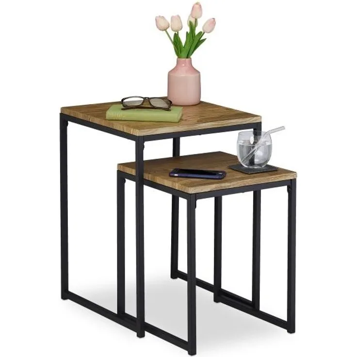 Beistelltisch 2er Set Holzoptik