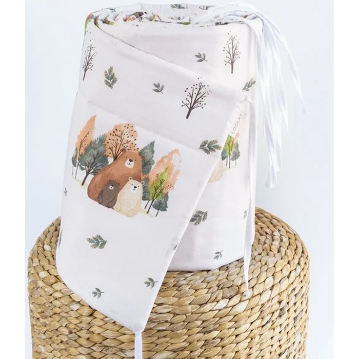 Loolay Bettnestchen Bärchen Familie Beige Baumwolle Atmungsaktives Babybett BETTUMRANDUNG, (Bett 140 x 70cm - 420, 210 cm, 120 x 60cm - 360, 180 cm, Babyausstattung Umrandung Kopfschutz Kantenschutz Bettschlange), PREMIUM Baby GESCHENK! 100% Bio Baumwo... – Bild 4