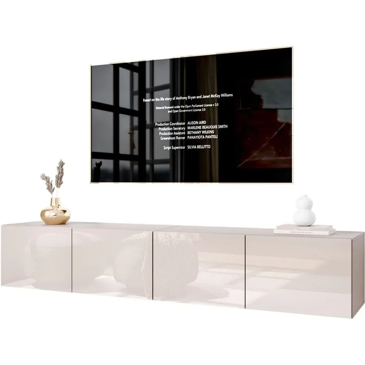 Lookway TV-Schrank COLGANTE KASCHMIR GLOSS 200 cm Hängeschrank mit Led Beluchtung (2x TV-Schrank) Breite: 200 cm