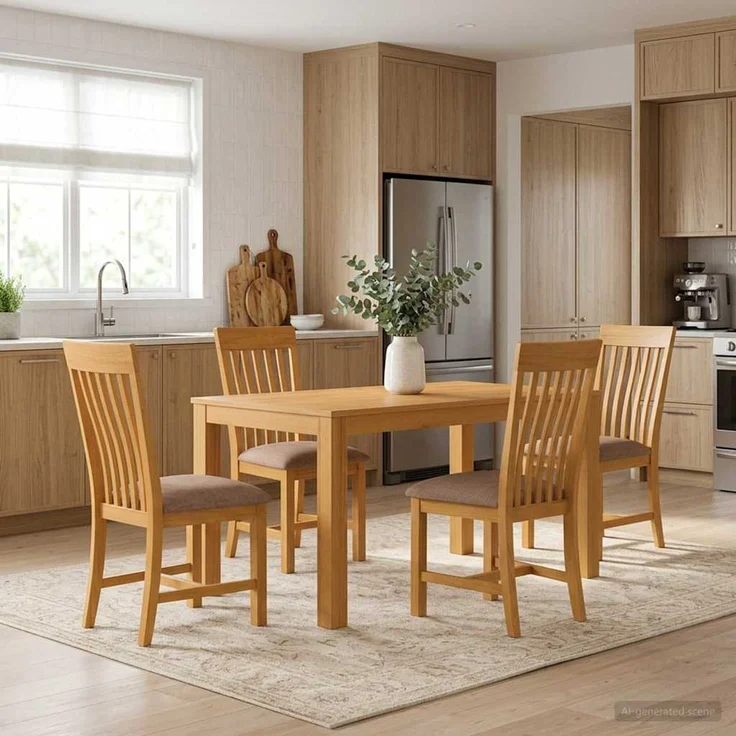 vidaXL Essgruppe RIJSWIJK 5 stk. Grau 150 x 85 x 75 cm 3430356 – Bild 1