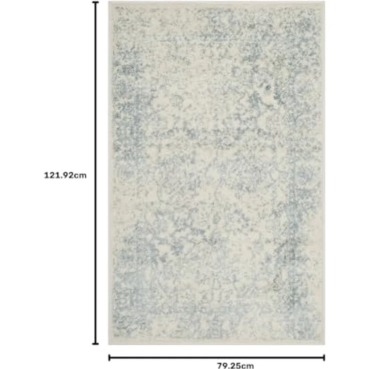 Safavieh Akzent-Teppich 76x122 cm - Adirondack Collection - Transitional Design, Elfenbein & Schiefer, Pflegeleichte Synthetikmischung, Ideal für Wohnzimmer, Schlafzimmer, Büro – Bild 2
