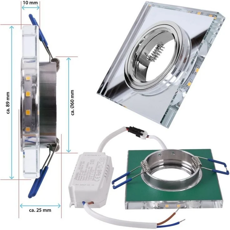 Maxkomfort Einbauleuchte 4111-4112, LED wechselbar, ohne Leuchtmittel, warmweiß, 3000K, einbauleuchte – Bild 2