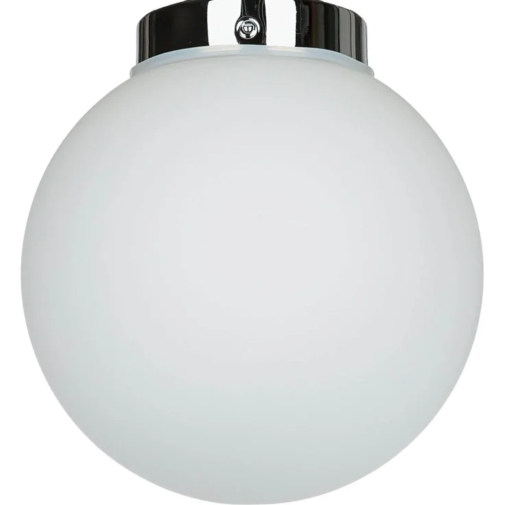 Licht-Erlebnisse Deckenleuchte TOHO, ohne Leuchtmittel, Badlampe Decke Chrom Weiß E14 Kugelschirm – Bild 3