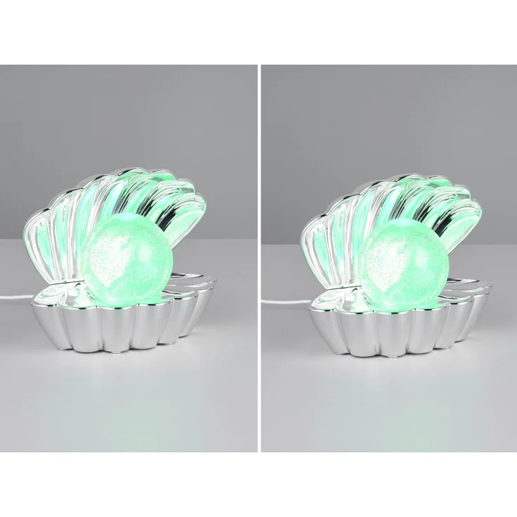 2er SET kleine USB Muschel Tischlampen mit RGB Beleuchtung, Höhe 14cm – Bild 6