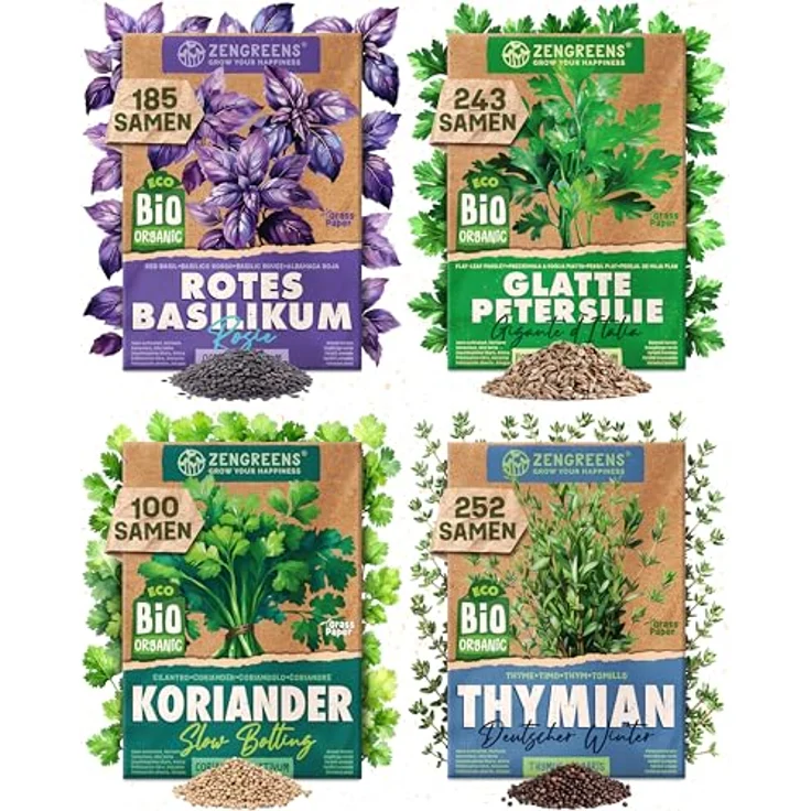 ZenGreens® - Bio Kräutersamen im 25er Set - 25 Kräuter Samen für den einfachen Anbau im Garten, Balkon oder Hochbeet - Pflanzensamen - Saatgut – Bild 12