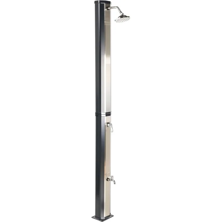 Freistehende solarbetriebene Gartendusche TUXPAM Schwarz