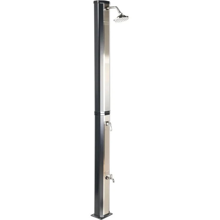 Freistehende solarbetriebene Gartendusche TUXPAM Schwarz – Bild 1