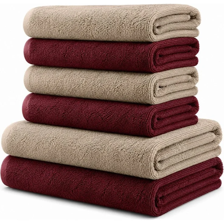 BRB HOME Handtuch Set, (Handtuch-Set, 6-St), 100% Baumwolle, Premium Handtuch Set